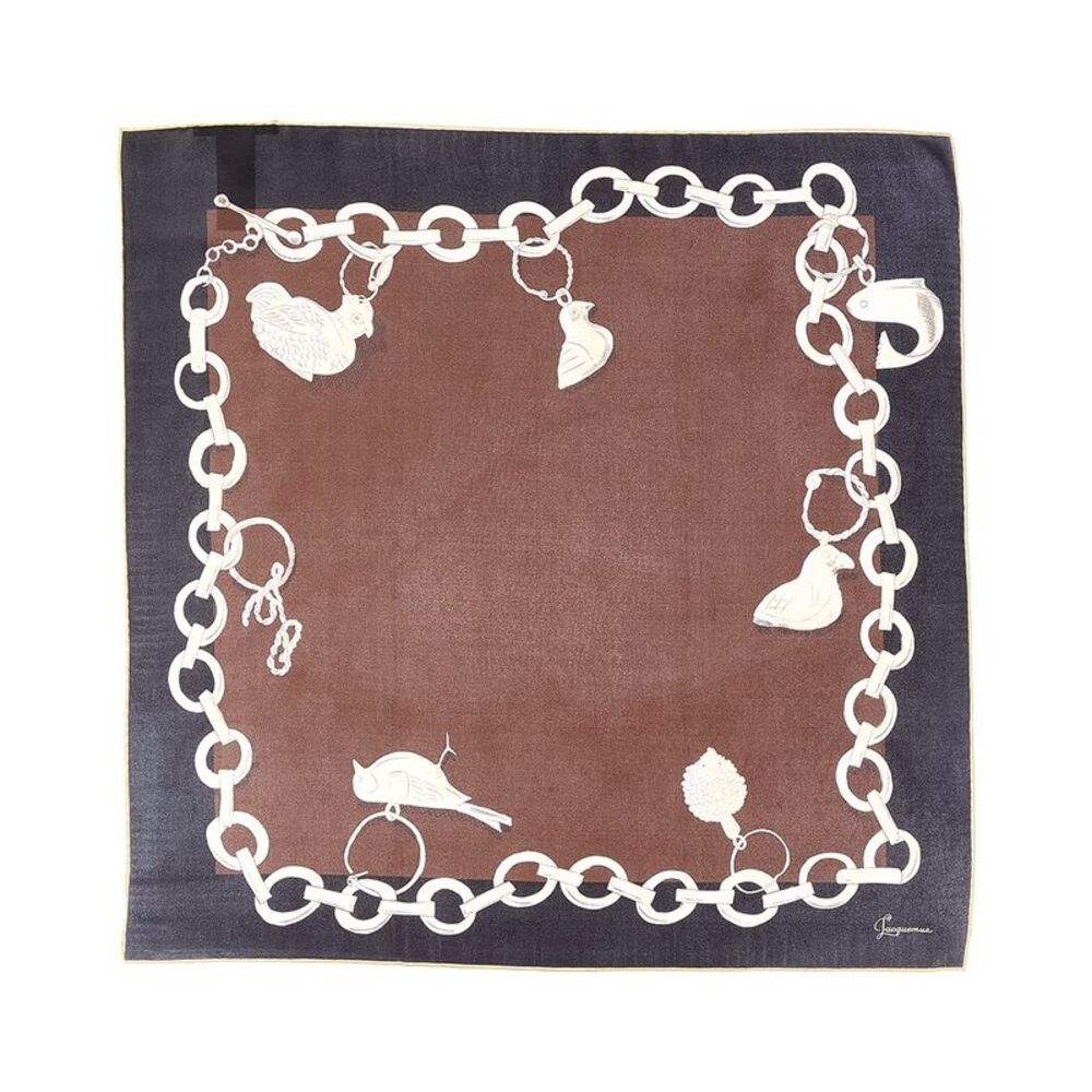 Jacquemus Silk Scarf, Brown
